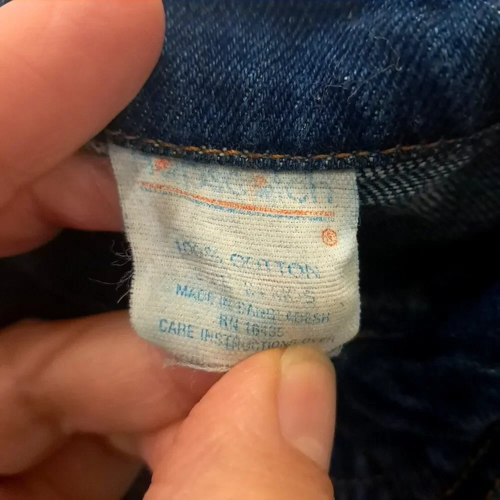 Vintage Hopscotch Denim Vest Size 24 Months dark Jean biker toddler‎ kids youth